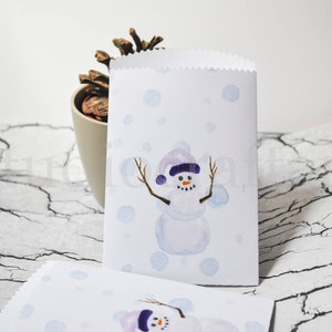 20 pequeñas bolsas de papel blanco de Navidad / bolsas de tarjetas de regalo / bolsas de dulces / bolsas de papel unicornio / mini bolsas / paquetes de papel