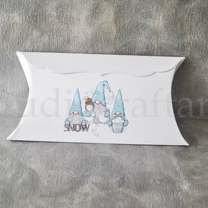 Grandes boîtes d’oreiller en papier, boîtes d’emballage de gnomes de Noël ensemble de 10
