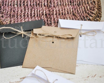Small rustic packets for seeds, kraft brown paper packets, seed favor packets