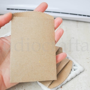 Bolsas de papel kraft pequeñas, paquetes de semillas para obsequios de boda. imagen 5