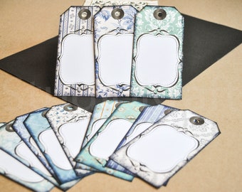 12 Ephemera extra large paper tags | rectangle paper tags | color cardstock tags | simple paper tags | colored flower tags |favor gift tag