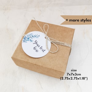 Cajas de favor Kraft para bodas, caja de regalo de joyería personalizada