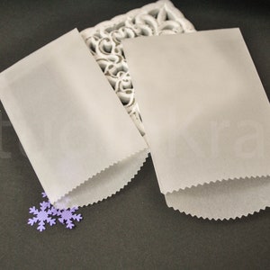 Petits sacs vélin / papier cristal , enveloppes en papier translucide | sacs de confettis de fête de mariage