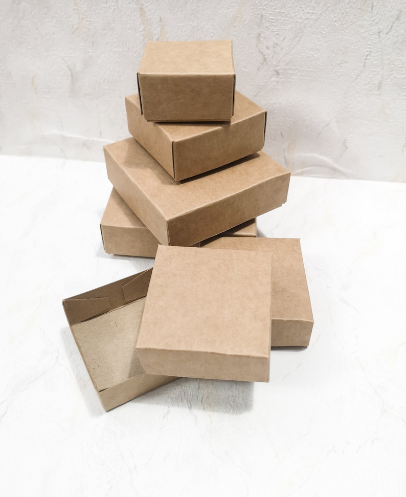 Kraft Boxes With Lid Boxes for Jewelry Favor Boxes Etsy