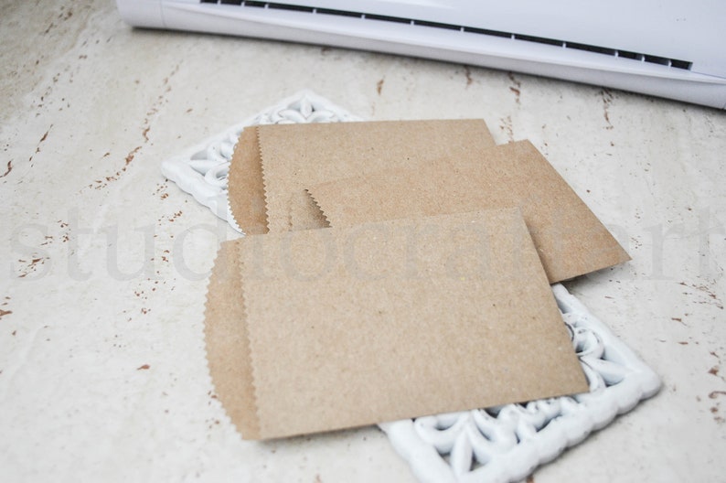 Bolsas de papel kraft pequeñas, paquetes de semillas para obsequios de boda. imagen 2