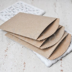 Bolsas de papel kraft pequeñas, paquetes de semillas para obsequios de boda. imagen 1