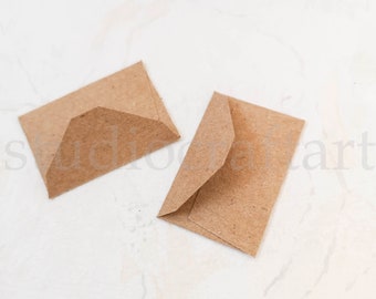 Vierge Mini enveloppes en papier kraft 50 pc| Très petites enveloppes en papier | De minuscules enveloppes | petites enveloppes pour les messages,notes