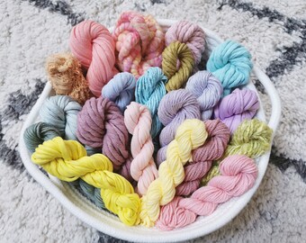 Pastel Rainbow, Vegan Fiber Pack, Weaving Supplies, Yarn Bundle