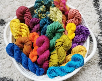 Rainbow Fiber Pack, Vegan Fibers, Art Yarn