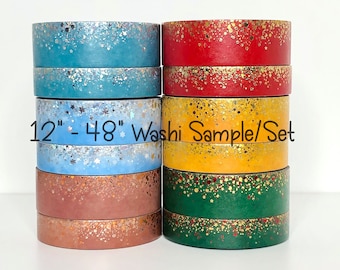 Washi Sample 620 Simply Gilded Tie Dye Glitter Overlay Washi Berry Sweet Rainbow Whisper 12-48 SampleSet