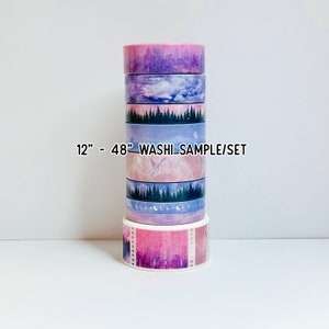 12" - 48" Sample/Set Simply Gilded Cloud 9 Washi  |  Sub Box Washi  | January Washi  |  Washi Sample 124