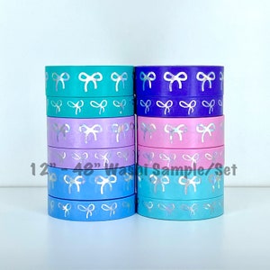 12&quot; - 48&quot; Sample/Set Simply Gilded MerMay Washi  |  Electric tEEL  Pink  Ursula   Siren   Under the Sea Bluefin   |   Washi Sample 521