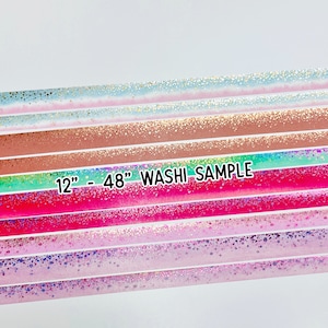 12&quot; - 48&quot; Sample/Set Simply Gilded Pink Sakura Stardust | Sakura Sky  Blush Baby Strawberry Mint Creme  |  Washi Sample 421