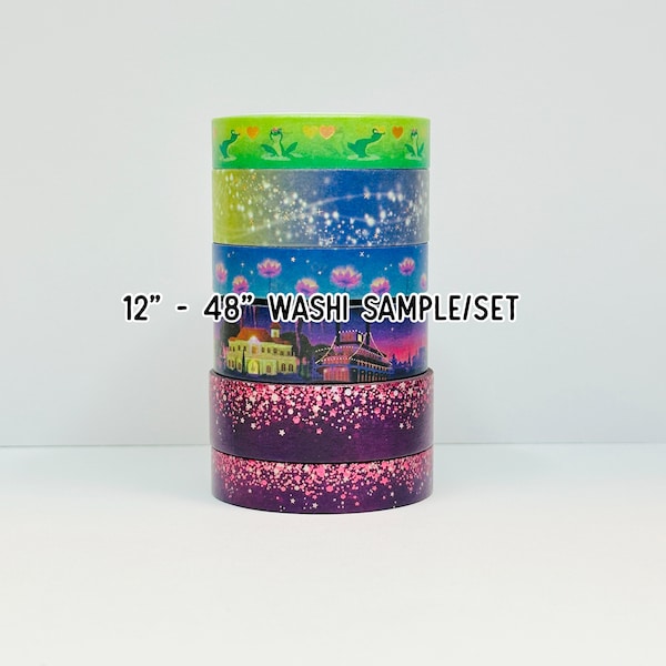 12" - 48" Sample/Set Simply Gilded Beguiling Bayou Washi  |  New Orleans Washi  |  Washi Sample 1223