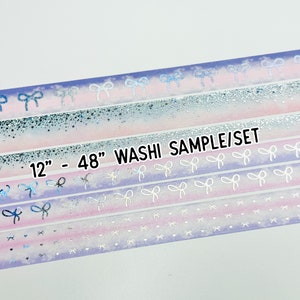 12&quot; - 48&quot; Sample/Set Simply Gilded Lilac Sunrise Stardust  |  Galaxy Washi  |  Purple Passion Washi  | Heart & Bow  |  Washi Sample 820