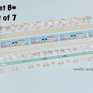 12" - 48" Sample/Set Simply Gilded February Sub Box Washi | Paris in Spring Washi | Washi Sample 221 image 4