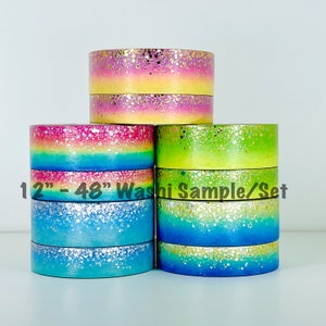 12&quot; - 48&quot; Sample/Set Simply Gilded Shaved Ice Washi  |  Vitamin Sea  Blueberry Lemonade Pink Lemonade Starfruit Stardust |  Washi Sample 721