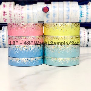 12&quot; - 48&quot; Sample/Set Simply Gilded Candy Stardust  |  Stardust Washi  |  Washi Sample 220