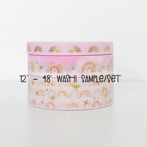 12&quot; - 48&quot; Sample/Set - SimplyWatercolorCo Rainbow Presale Washi - Washi Sample