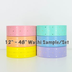 12&quot; - 48&quot; Sample/Set Simply Gilded Spring Microdots  |  Washi Sample 322