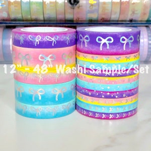 12&quot; - 48&quot; Sample/Set Simply Gilded Purple Sunset Ocean Crush & Pink Lemonade Washi  |  Summer Washi  |  Washi Sample 719