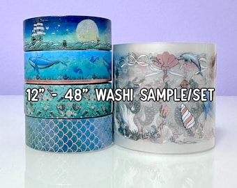 12” - 48" Sample Simply Gilded Sea Siren Washi  |  Mermaid Washi  |  Summer Washi  |  PET Tape  |  Washi Sample 525
