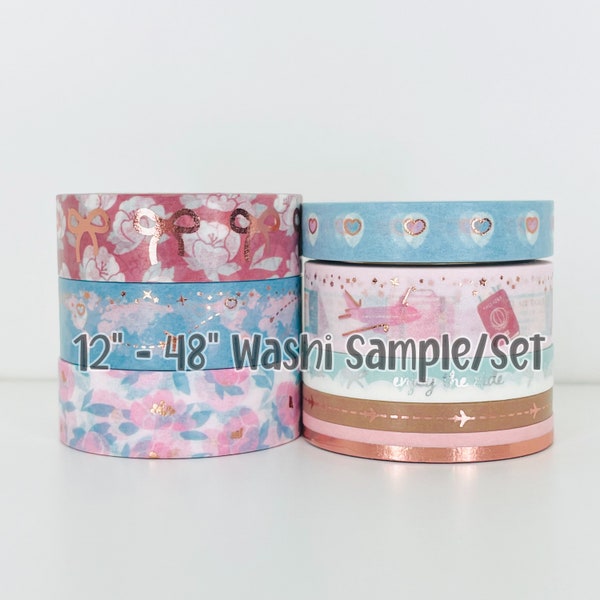 12" - 48" Sample/Set Simply Gilded Wanderlust Washi  |   October Sub Box Washi  |  Washi Sample 1022