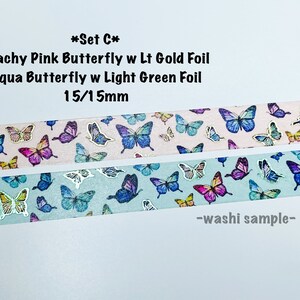 12" - 48" Sample/set Simply Gilded Red White Blue Ombré Washi