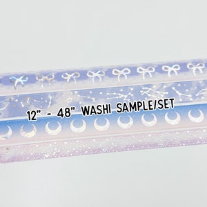 12&quot; - 48&quot; Sample/Set Simply Gilded Sugar Galaxy Washi  |  Galaxy Washi  |  Washi Sample 1120