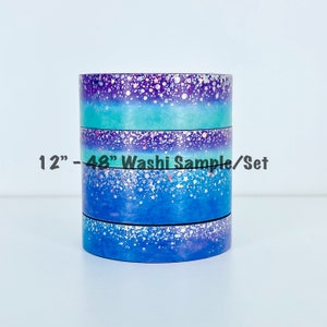 12&quot; - 48&quot; Sample/Set Simply Gilded MerMay Stardust Washi  |  Ocean Queen Ombré Stardust  |  Mermaid Ink Stardust  |  Washi Sample 521