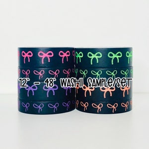 12&quot; - 48&quot; Sample/Set Simply Gilded Neon Bows  |  Halloween Washi  |  Washi Sample 820