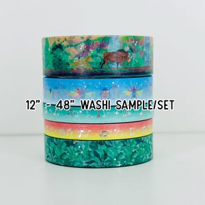12” - 48" Sample Simply Gilded No Worries Sparkle Grubs Washi  |  Landscape Passport  |  Music Notes | Jungle  |  Washi Sample 723