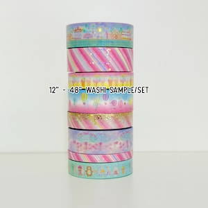12&quot; - 48&quot; Sample/Set Simply Gilded Salt Air Fair Washi  |  June Sub Box Washi  |   Washi Sample 624