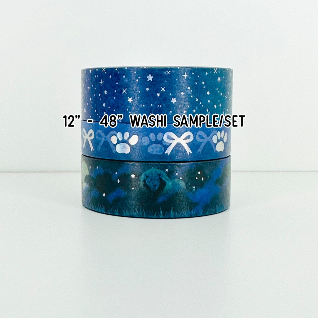 Ruban Washi Simply Gilded - Fantômes Halloween - 15 Mm - Bleu Tie-dye