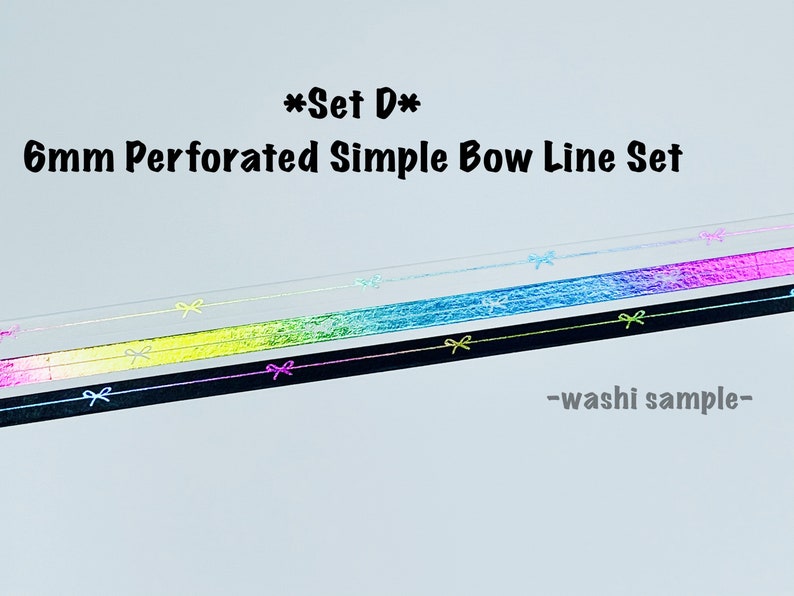 Simply Gilded Rainbow Foil Heart /& Bow Simple Bow Line 12-48 SampleSet Washi Sample 221