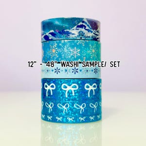 12&quot; - 48&quot; Sample/Set Simply Gilded Ice Kingdom Washi  |  Winter Washi  |  Snowflake Washi  |  Washi Sample 1124