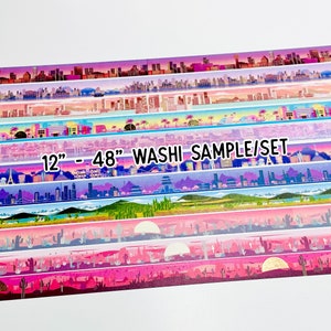 12" - 48" Échantillon Simply Gilded Passport Washi | Dallas Hong Kong Arizona Miami Washington DC Las Vegas Corée du Sud | Échantillon Washi 622