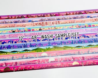 12" - 48" Sample Simply Gilded Passport Washi  |  Dallas Hong Kong Arizona Miami Washington DC Las Vegas South Korea |  Washi Sample 622