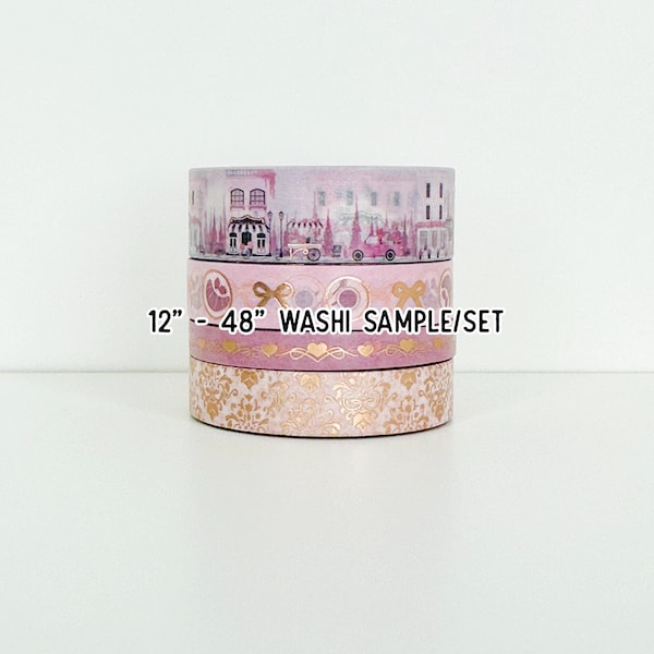 12" - 48" Sample/Set Simply Gilded La Vie en Rose Washi  |  Damask Washi  |  Landscape Washi  |  Washi Sample 1223