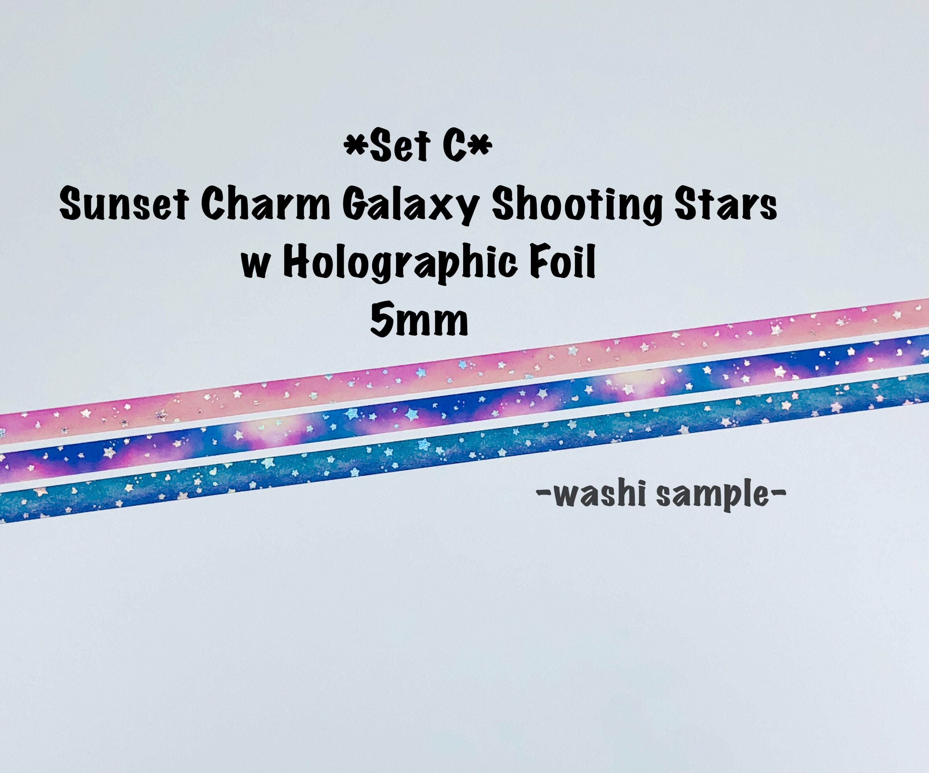 Coffret 4 Bandes Washi Simply Gilded - Thème Sunset Charm Galaxy - 16 Mm - Neuf