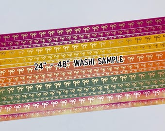 12" - 48" Sample/Set Simply Gilded Fall Washi  |  Merlot | Pumpkin | Olive | Mustard | Autumn Sunset |  Washi Sample 718