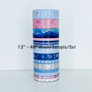 12” - 48&quot; Sample Simply Gilded June Sub Box Washi  |  Whale Tale Washi  |  Washi Sample 621