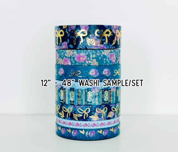 Lot D’autocollants Washi Tape Planificateur – Simply Gilded Sakura Bloom – 5 Mm De Large