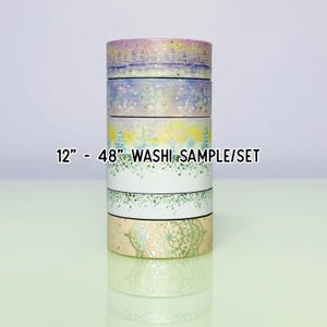 12&quot; - 48&quot; Sample/Set Simply Gilded Winter Morning Washi  | Winter Washi |  Snowflake Washi |  Stardust Washi  |  Washi Sample 1224