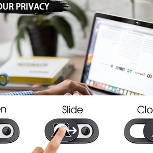 PandaPrivacy Webcam Cover for Laptop, iPhone, iPad, Tablet, Smartphone Ultra Thin Computer Web Camera Cover 3 pack image 5