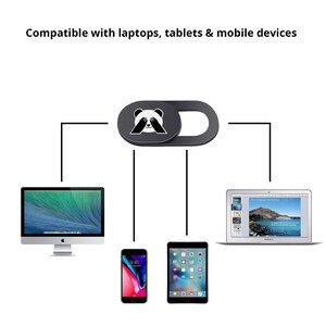 PandaPrivacy Webcam Cover for Laptop, iPhone, iPad, Tablet, Smartphone Ultra Thin Computer Web Camera Cover 3 pack image 3