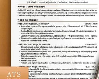 ATS Resume Template 2 Page, Executive Resume, ATS Friendly Resume, Edit in Browser, Senior Resume, Resume Google Docs, Manager CV