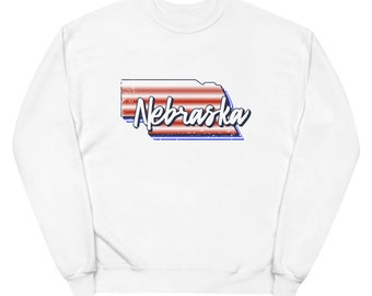 Vintage Nebraska Sweatshirt, Unisex Fleece Pullover