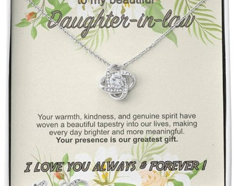 To My Daughter-in-law, Gift from Stepmom and Stepdad, Gift to Stepdaughter, New Daughter in Law - Necklace & Earring Set