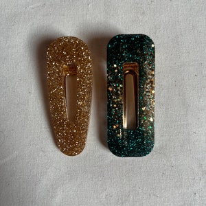 Barrettes / hair clip / fine glitter resin